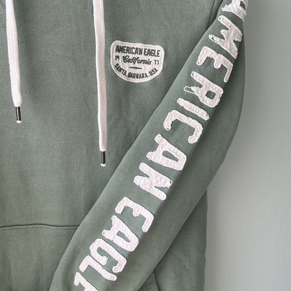American Eagle Hoodie. Men’s XS. Color is sage green. - Picture 3 of 4